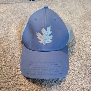Blue and Beige Leaf Logo Cap